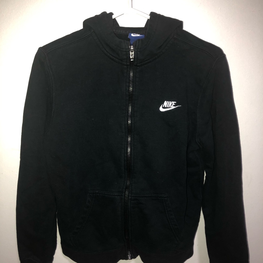 Boys black nike zip up